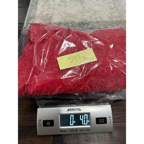 Ann Taylor Red Patterned Sz 12 Sheer Button-Down Blouse 3/4 Sleeve Lightweight - Picture 9 of 9